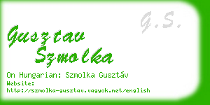 gusztav szmolka business card